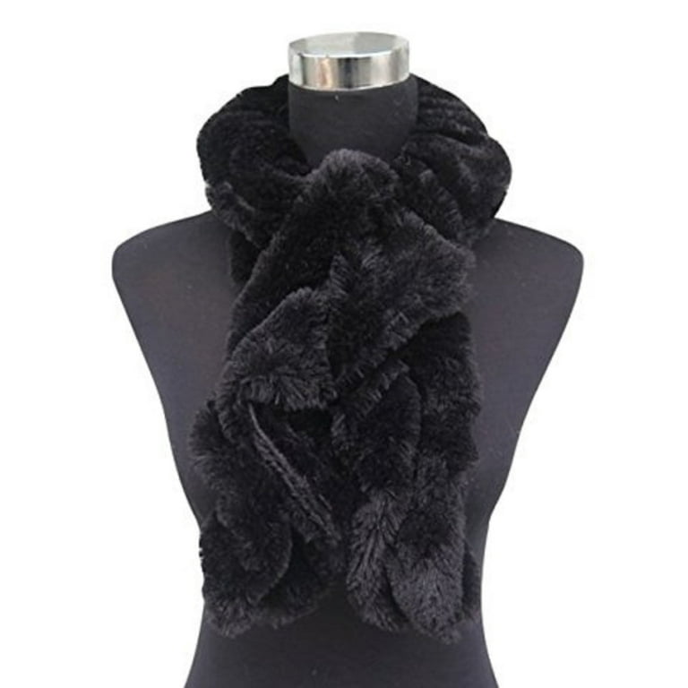 The Perfect Black Faux Fur Scarf