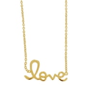 Beaute Fashion Love Heart Arrow Jewelry - Necklace or Earrings Love Script Gold Tone Necklace