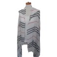 thumbnail image 1 of Beaute Fashion Resort Collection Adult Women Shawl Scarf Pashmina Cover-Up Sarong Pareo Wrap (Designer Striped Ivory), 1 of 5