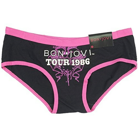 Beaute Fashion Rock Band Adult Women Panty Bon Jovi Tour 1986, Panties Underwear Intimates Hipster Brief (Bon Jovi, Size 6 Medium)