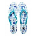 thumbnail image 1 of Beaute Fashion Trendy Emoji Hashtag Heart Social Media Adult Women Flip Flops Thong Sandal Slipper (Size X-Large, Aqua Hashtag), 1 of 2