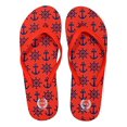 thumbnail image 1 of Beaute Fashion Trendy Nautical Sailboat Anchor Starfish Flip Flops Mermaid Adult Women Thong Sandal Slipper (Size X-Large XL, Orange Anchor), 1 of 3