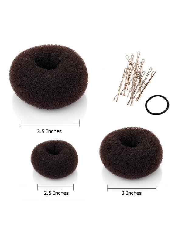 3 Pieces Hair Donuts Hair Bun Maker, Ballet Bun Chignon Updo (Large, Medium, Small)