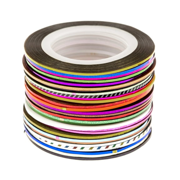 Beaute Galleria 30 Mixed Colors Rolls Striping Tape Line Adhesive Sticker Nail Art Decorations