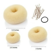 Beaute Galleria 3 Pieces Hair Donuts Hair Bun Maker, Ballet Bun Chignon Updo (Large, Medium, Small)