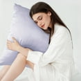 thumbnail image 1 of Beaute Living Wonderful 22 Momme Pure Mulberry Silk Pillowcase Grayish Purple N/A King, 1 of 5