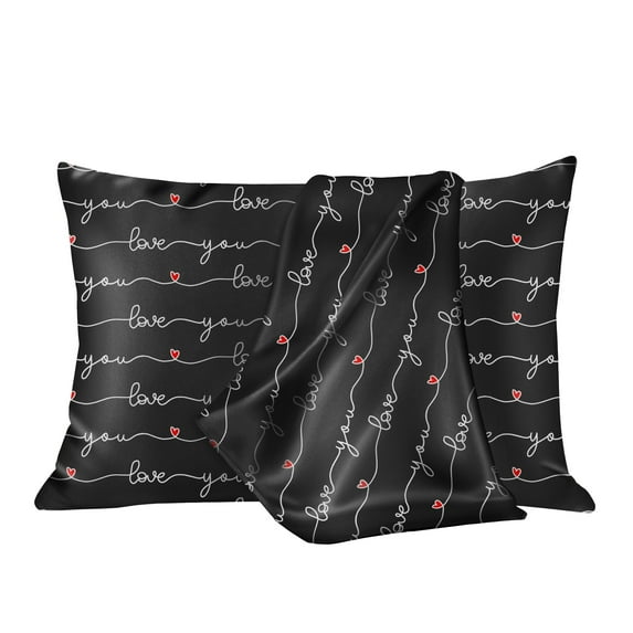Beaute Living Wonderful 22 Momme Pure Mulberry Silk Pillowcase Love N/A Standard
