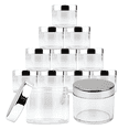 thumbnail image 1 of Beauticom 12 Jars High Quality 60 Gram/ML 2 Oz Thick Acrylic Sample Container Jars - BPA Free (Silver), 1 of 5