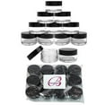 thumbnail image 1 of Beauticom 20 Gram 20 ml (0.7 oz) Round Acrylic Cosmetic Product Sample Travel Jars with Black Lids, 1 of 2
