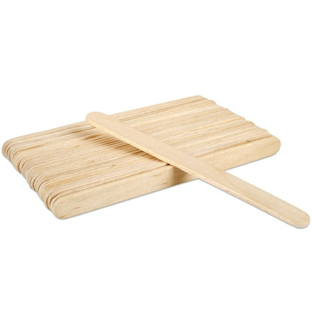 Beauticom 200 pcs 4.5" Flat Wood Sticks Spatula Applicator for Facial and Body Wax Removal