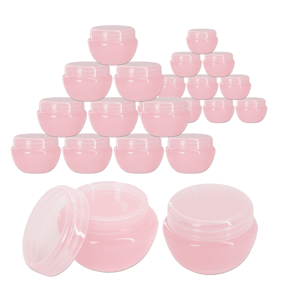 Beauticom 24 Pieces High Quality 10 Gram/10 ml Round Oval Plastic Container Jars with Inner Liner and Lid - Green