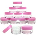 thumbnail image 1 of Beauticom 240 Pieces High Quality 20G/20ML Clear Round Acrylic Cosmetic Product Sample Travel Jars with Flat Top Lids (Pink), 1 of 5