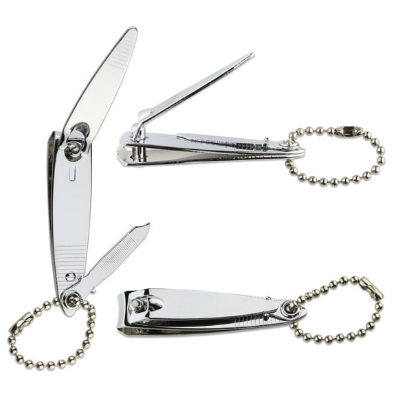 Beauticom 3 Piece Stainless Steel Mini Nail Clipper