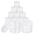 thumbnail image 1 of Beauticom 3 Pieces 30G/30ML(1 Oz) Round Clear Plastic Container Jars with Flat Top Lid - 3 Jars, 1 of 7