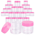 thumbnail image 1 of Beauticom 30 Pieces High Quality 30 Gram 30 ml (1 oz) Clear Round Acrylic Cosmetic Product Sample Travel Jars (Pink Lids), 1 of 7