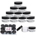 thumbnail image 1 of Beauticom 36 Pieces High Quality 20 Gram 20 ml (0.7 oz) Clear Round Acrylic Cosmetic Product Sample Travel Jars (Black Lids), 1 of 6