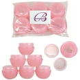 thumbnail image 1 of Beauticom 48 Jars 10G/10ML Round Oval Plastic Container Jars with Inner Liner and Lid (Pink), 1 of 6