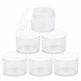thumbnail image 1 of Beauticom 6 Jars High Quality 60 Gram/ML 2 Oz Thick Acrylic Sample Container Jars - BPA Free (White), 1 of 5