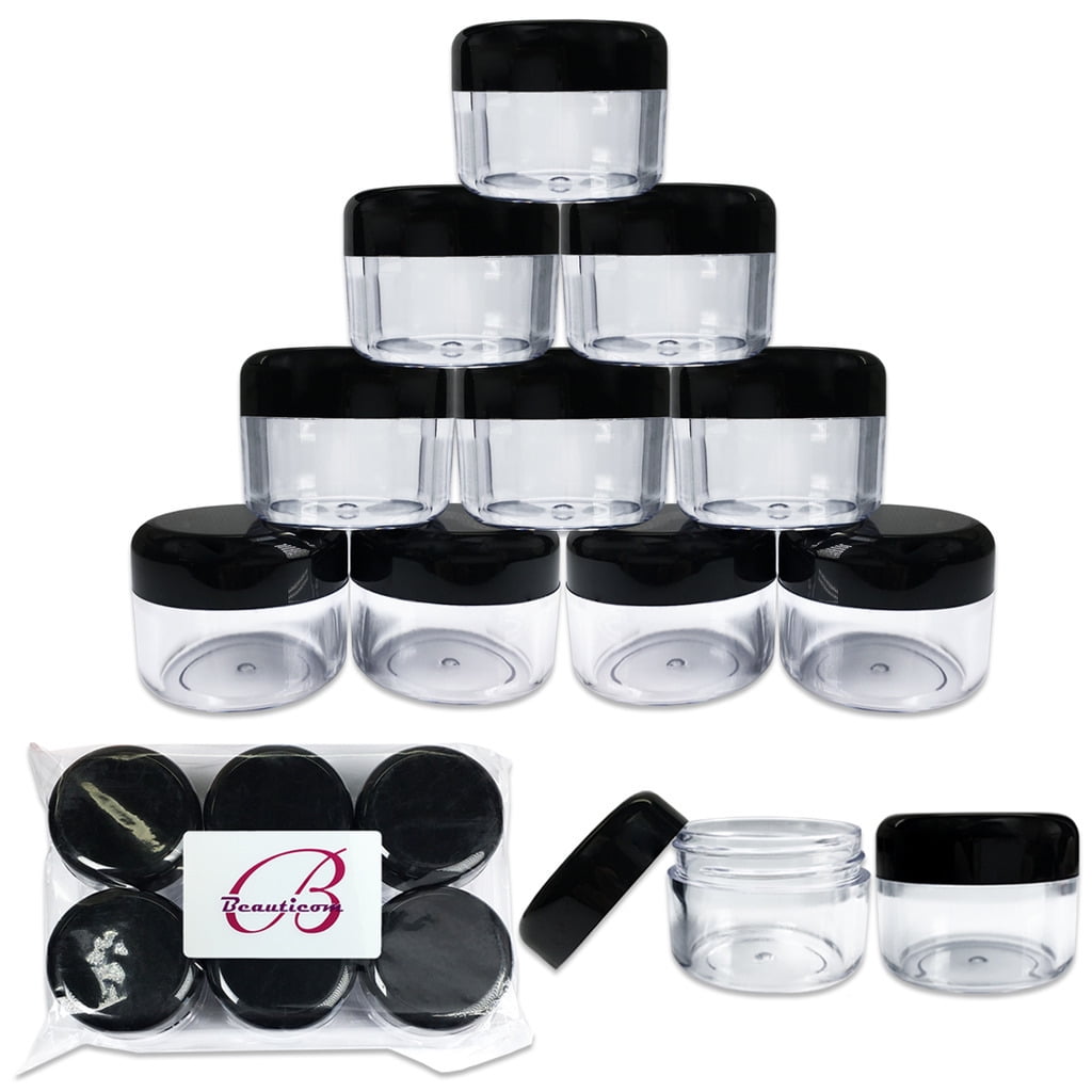 Beauticom 6 Pieces 30G/30ML(1 Oz) Round Clear Plastic Container Jars ...