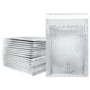 Beauticom 6" x 9" #0 Lightweight Self-Sealing Padded Bubble Mailer Envelopes for Mailing and Shipping (Metallic Silver, 250pcs)