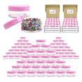 thumbnail image 1 of Beauticom 600 Pieces High Quality 10 Gram 10 ml (0.3 oz) Plastic Clear Round Cream Lotion Beauty Sample Jars (Pink Lids), 1 of 7