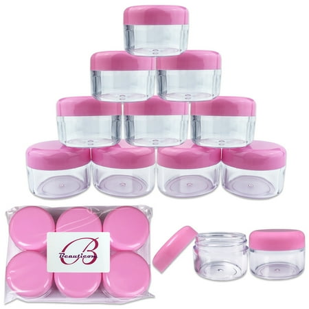 Beauticom 900 Pieces 30G/30ML(1 Oz) Round Clear Plastic Container Jars with Rounded Edge Top Lid - 900 Jars