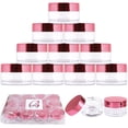 thumbnail image 1 of Beauticom 936 Pieces High Quality 20G/20ML Clear Round Acrylic Cosmetic Product Sample Travel Jars with Flat Top Lids (Metallic Rose), 1 of 5