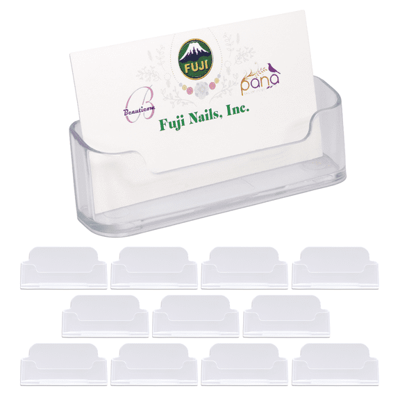 Beauticom Clear Business Card Holder - Style #1 - 12 Pieces