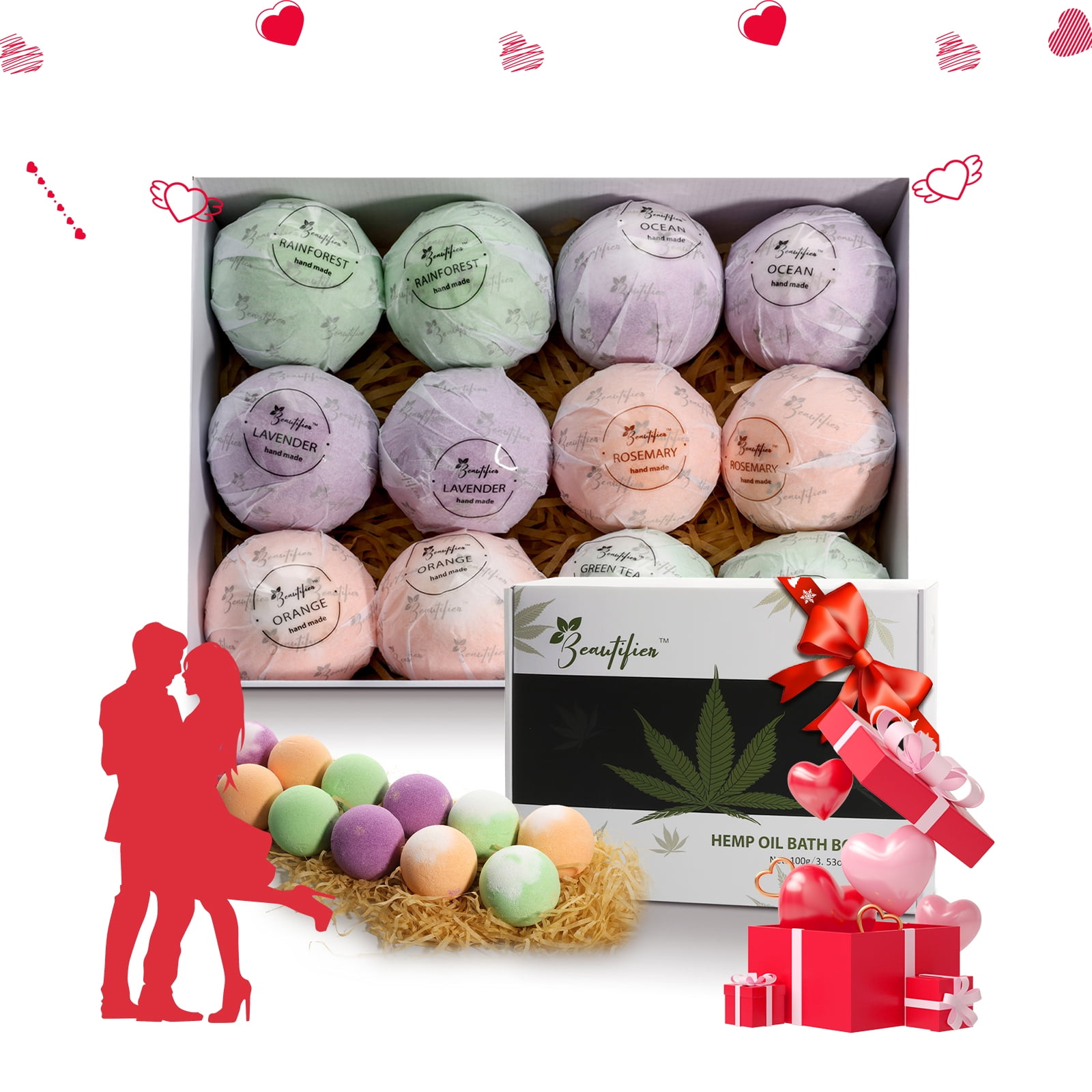 Beautifier Life Bath Bombs Gift Set Natural Refreshing Bubble Bath Kit