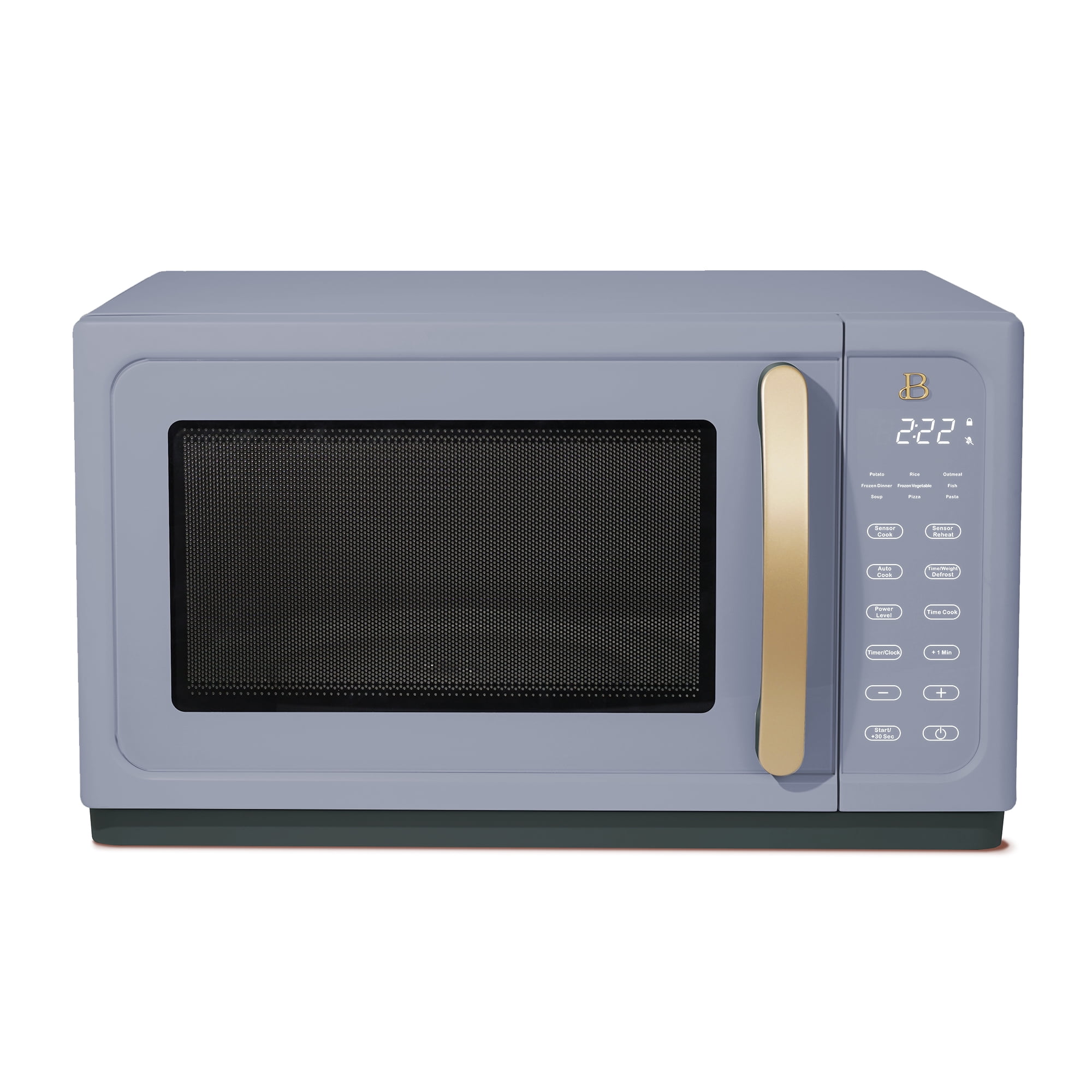 Beautiful 1.1 Cu ft 1000 Watt, Sensor Microwave Oven, Cornflower Blue by Drew Barrymore