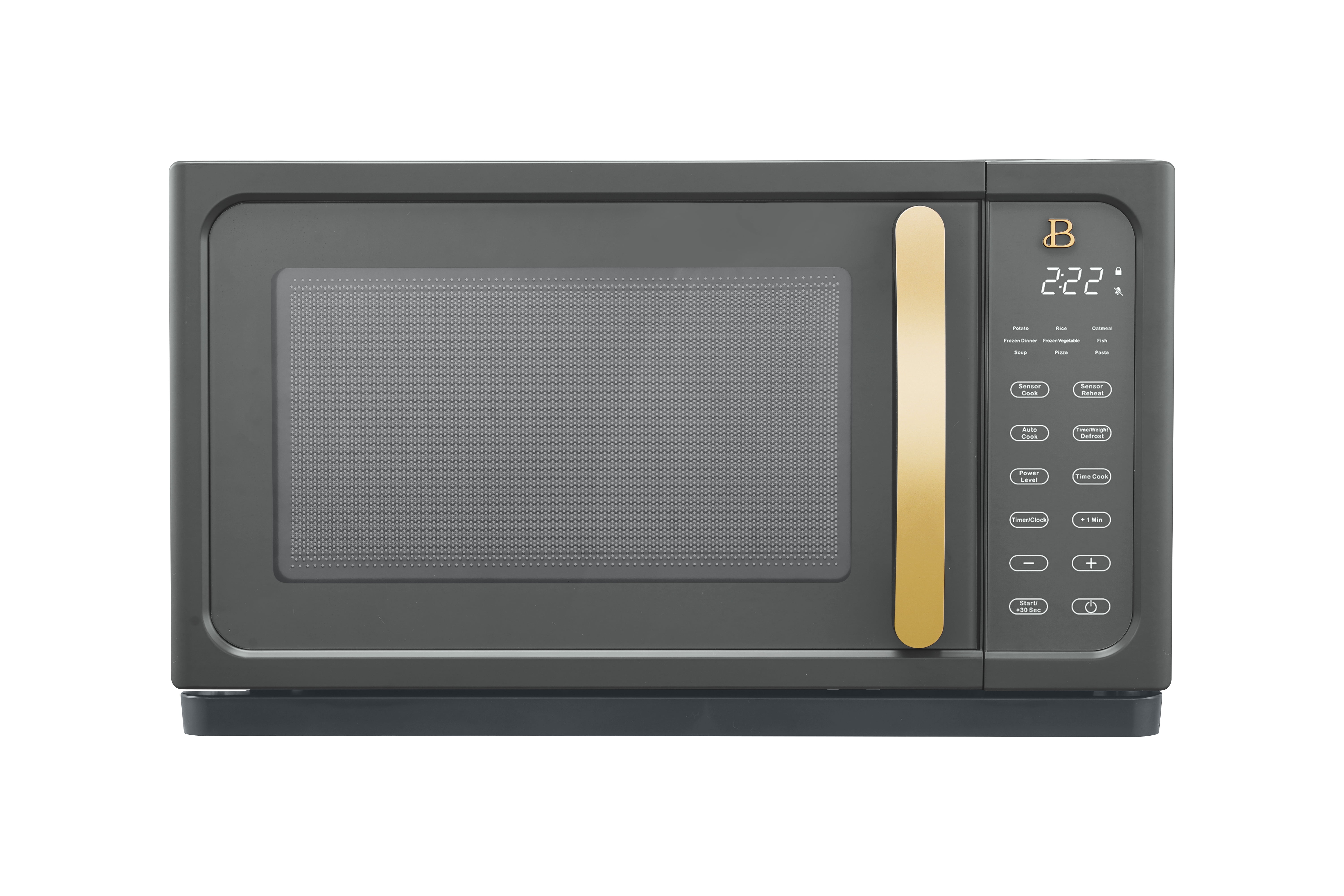 Beautiful 1.1 Cu ft 1000 Watt, Sensor Microwave Oven Oyster Grey by Drew  Barrymore, New
