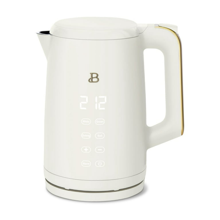 Beautiful 1.0L Electric Gooseneck Kettle, White Icing by Drew Barrymore