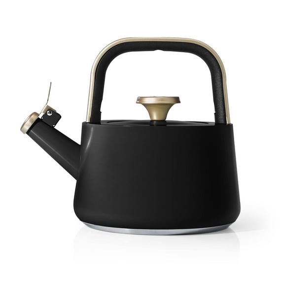 Beautiful 1.8L Ceramic Non-Stick Stovetop Tea Kettle, Black Sesame by Drew Barrymore