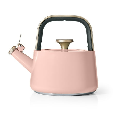 Beautiful 1.8L Ceramic Non-Stick Stovetop Tea Kettle, Rose by Drew Barrymore