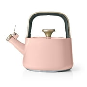 Beautiful 1.8L Ceramic Non-Stick Stovetop Tea Kettle, Rose by Drew Barrymore