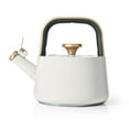 Beautiful 1.8L Ceramic NonStick Stovetop Tea Kettle, White Icing by Drew Barrymore