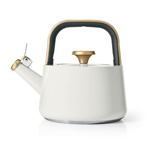 Beautiful 1.8L Ceramic Non-Stick Stovetop Tea Kettle, White Icing by Drew Barrymore