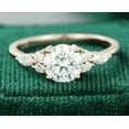 thumbnail image 1 of Beautiful 1 CT Round Cut Promise Anniversary Gold Unique Ring Certified Moissanite Diamond Ring Customize Ring For Her, 1 of 4