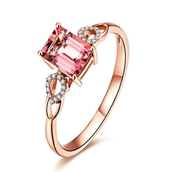 Beautiful 1 Carat Ruby and Diamond Engagement Ring in Rose Gold