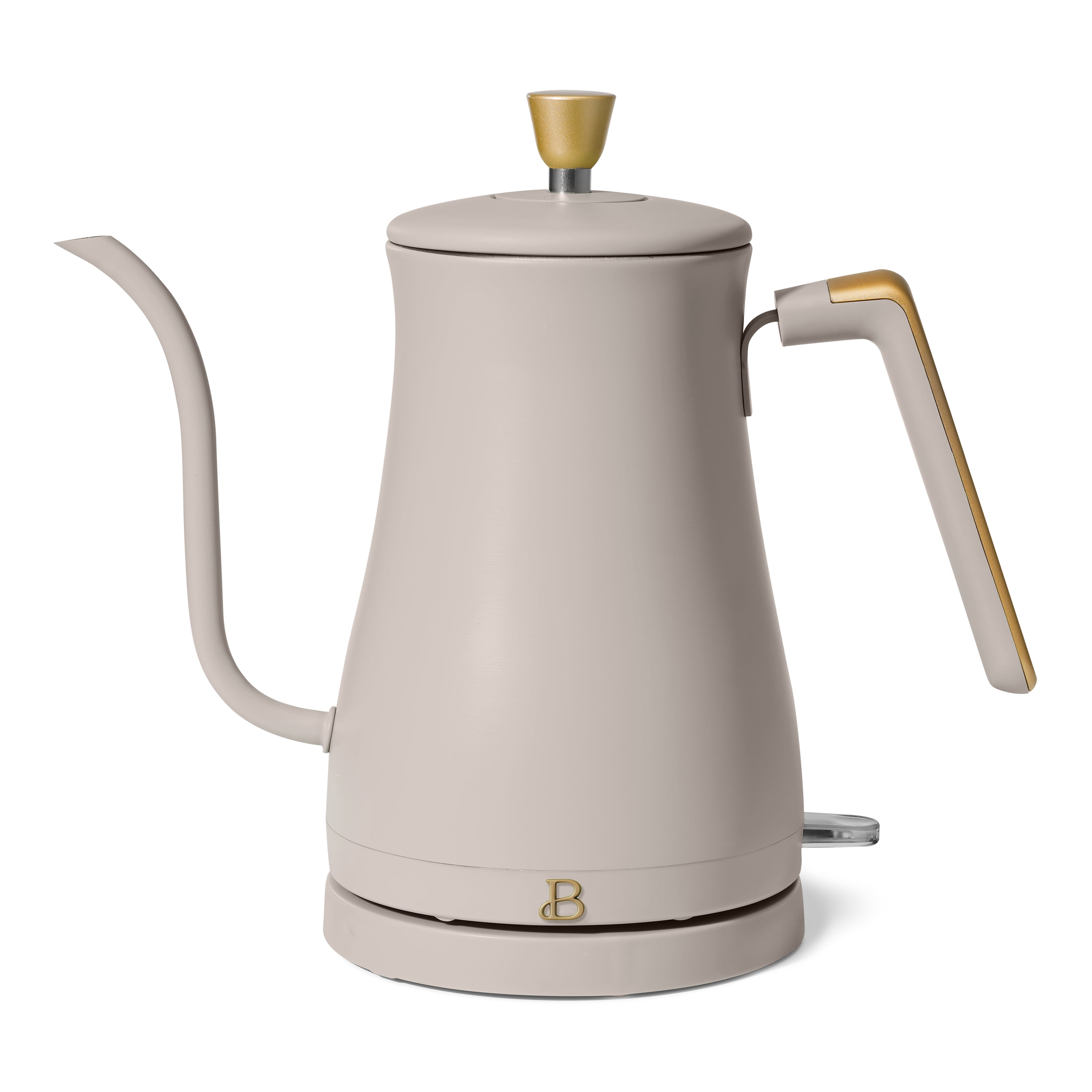 Beautiful 1Liter Electric Gooseneck Kettle 1200 W, Porcini Taupe by