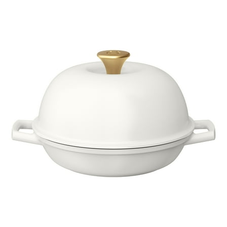 Beautiful Enameled Cast Iron Bread Oven, 10 inch, White Icing by Drew Barrymore