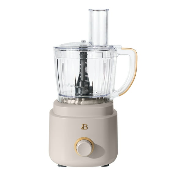 Beautiful 10-Cup Food Processor with Accessories, Porcini Taupe by Drew Barrymore