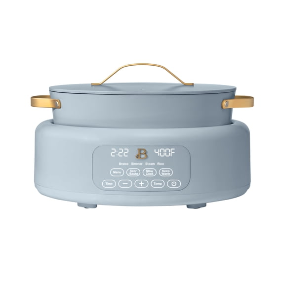 Beautiful 10 in 1, 6 Qt Electric Multi-Cooker, Cornflower Blue by Drew Barrymore