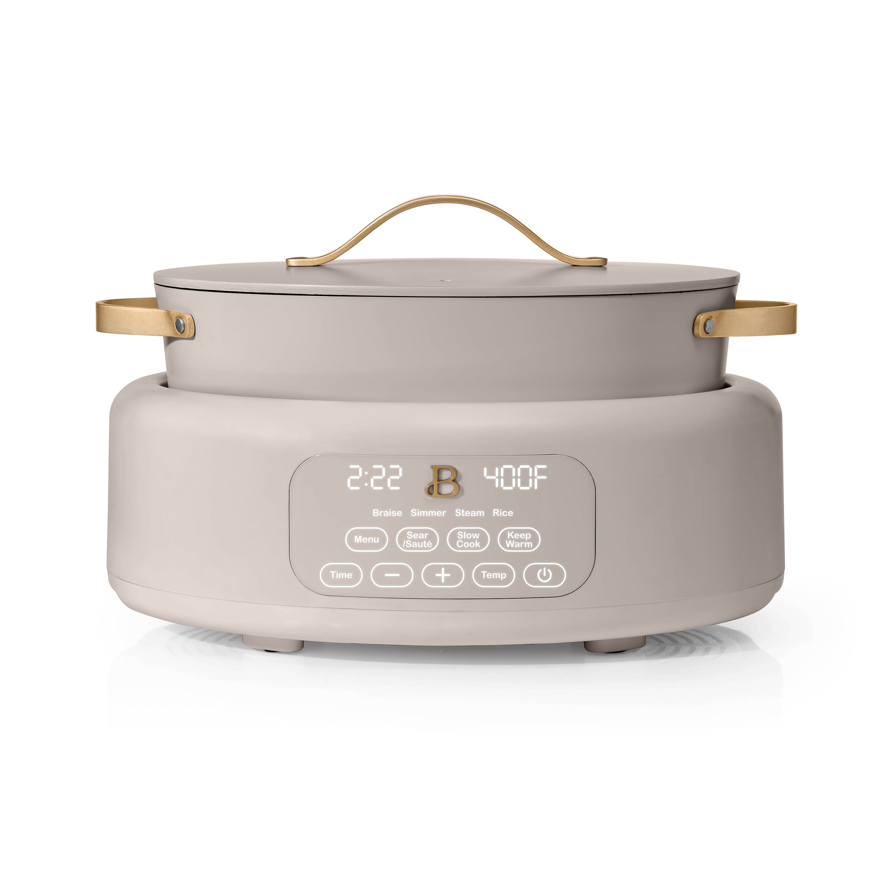 Beautiful 10 in 1, 6 Qt Electric Multi-Cooker, Porcini Taupe