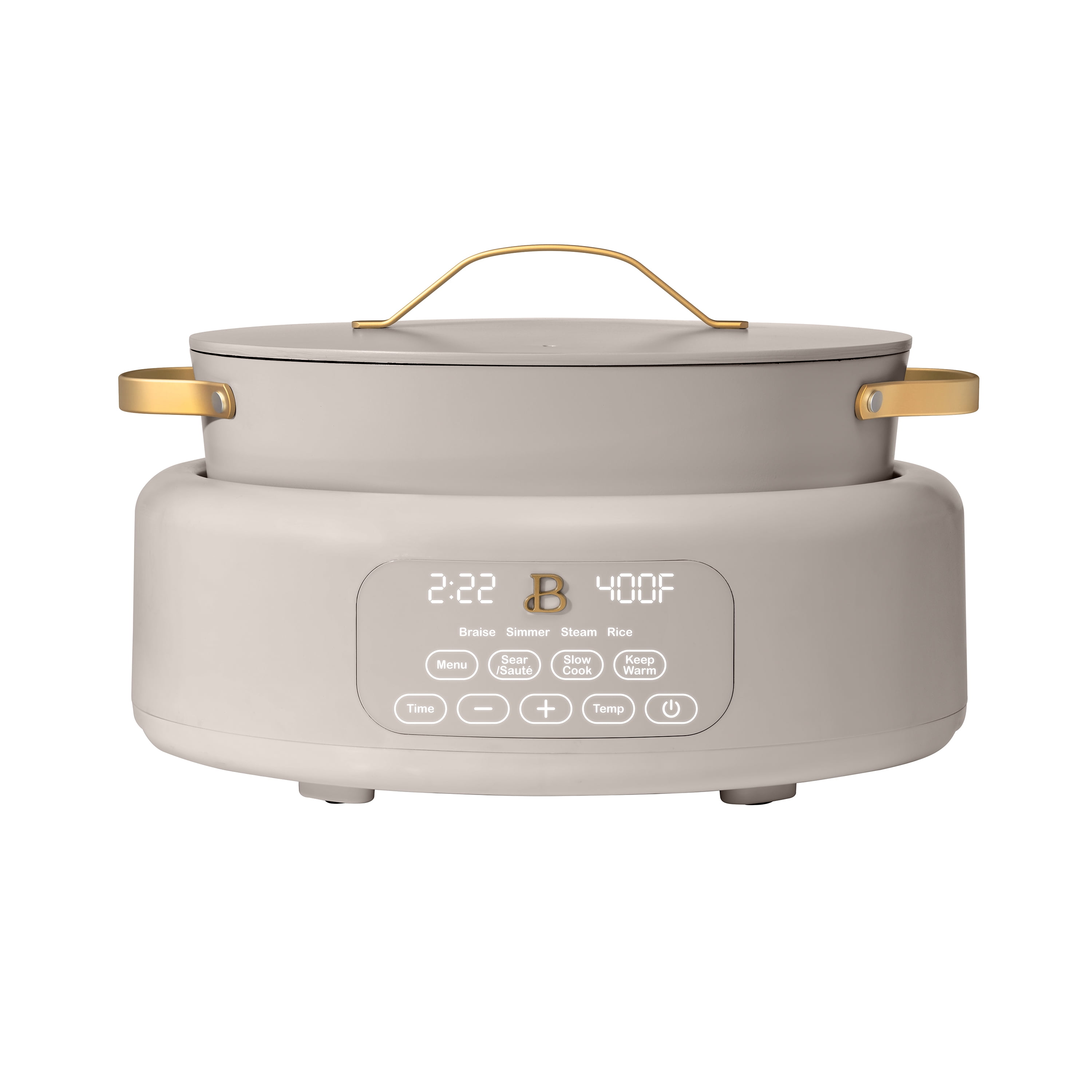 Beautiful 10 in 1, 6 Qt Electric Multi-Cooker, Porcini Taupe by Drew Barrymore