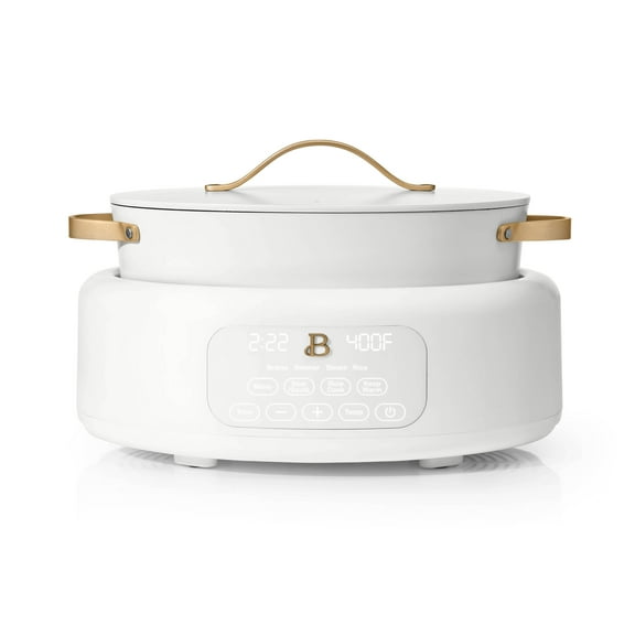Beautiful 10 in 1, 6 Qt Electric Multi-Cooker, White Icing by Drew Barrymore