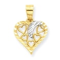 thumbnail image 1 of Beautiful 10K W/Rhodium Heart Charm, 1 of 2