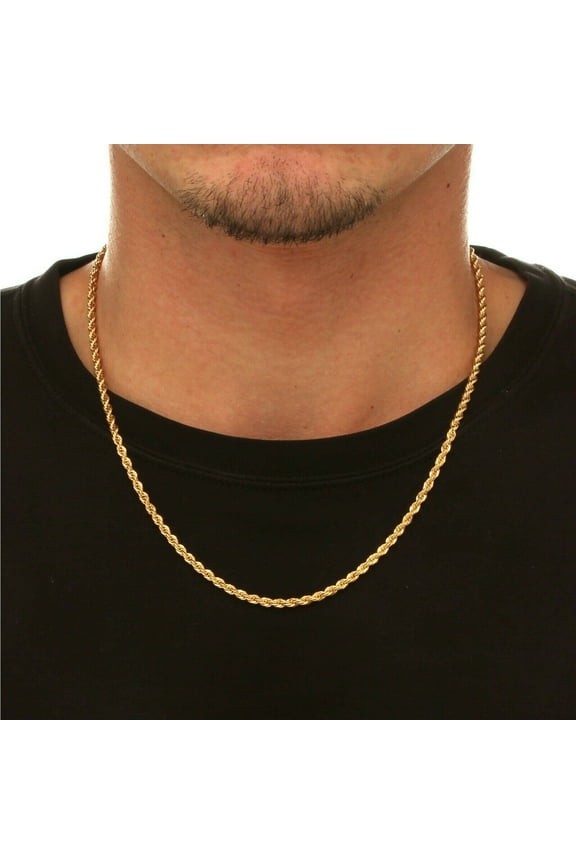 Beautiful 10K Yellow Gold Necklace Gold Rope Chain 16" 18" 20" 22" 24" 26" 30