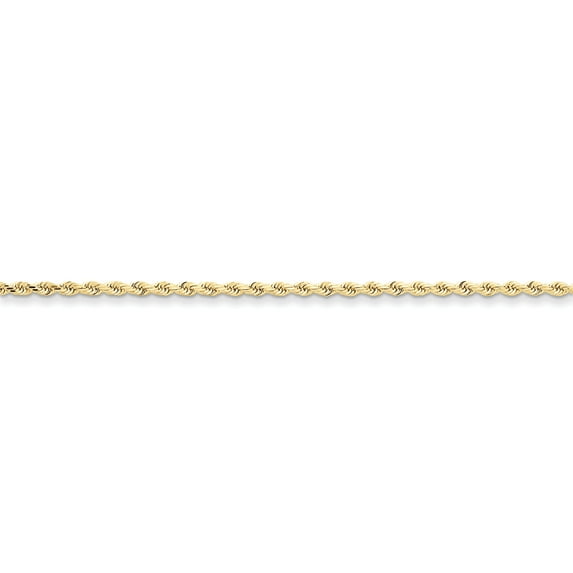 Beautiful 10k 2mm Diamond-cut Rope Chain