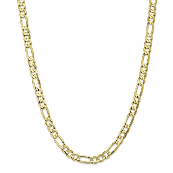 Beautiful 10k 6.75mm Light Concave Figaro Chain